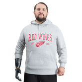 Detroit Red Wings G-III Sports by Carl Banks Adaptive Classic Team Spirit Fleece Hoodie - Gray | US 203456443