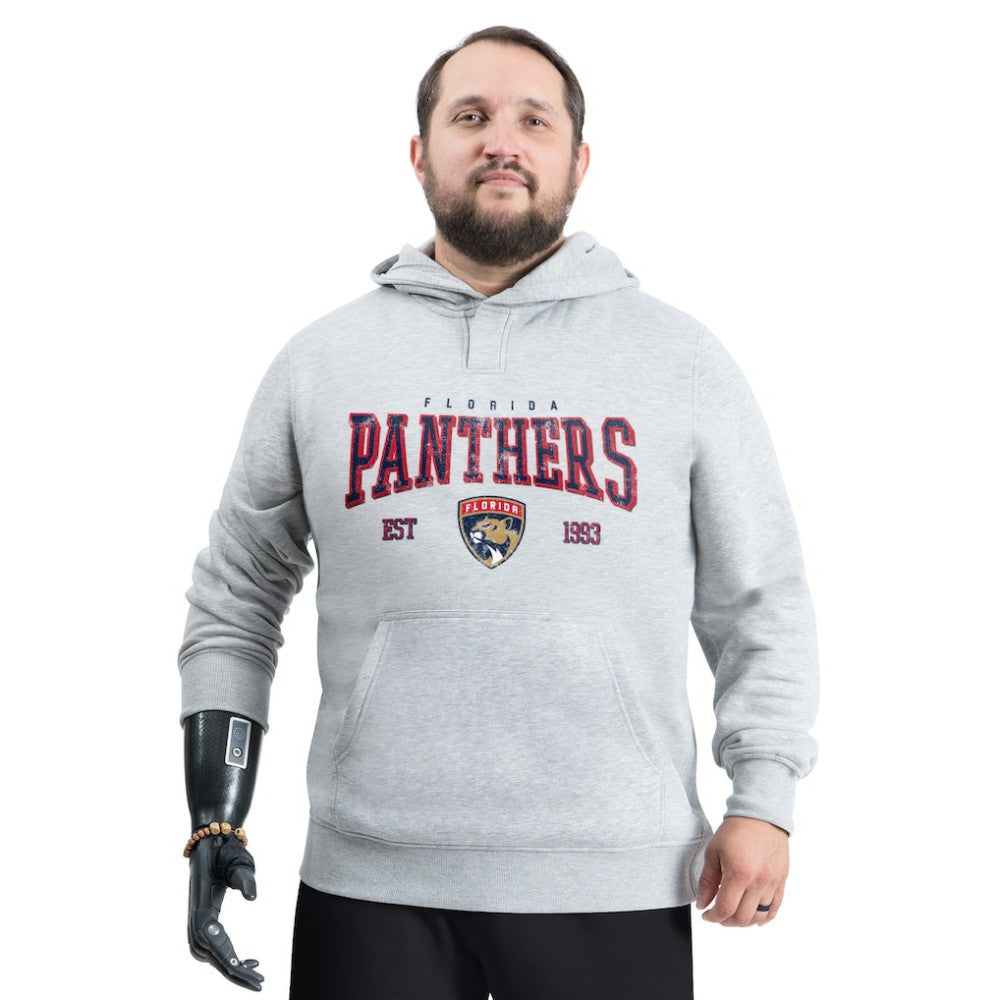 Florida Panthers G-III Sports by Carl Banks Adaptive Classic Team Spirit Fleece Hoodie - Gray | US 203456444