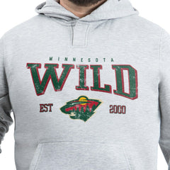 Minnesota Wild G-III Sports by Carl Banks Adaptive Classic Team Spirit Fleece Hoodie - Gray | US 203456446