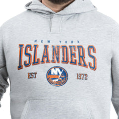 New York Islanders G-III Sports by Carl Banks Adaptive Classic Team Spirit Fleece Hoodie - Gray | US 203456449
