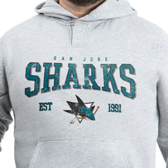 San Jose Sharks G-III Sports by Carl Banks Adaptive Classic Team Spirit Fleece Hoodie - Gray | US 203456456