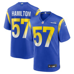 Ty Hamilton Los Angeles Rams Team Game Jersey - Royal Jerseys