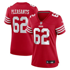 Austen Pleasants San Francisco 49ers Women's Team Game Jersey - Scarlet Jerseys