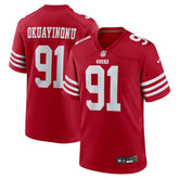 Sam Okuayinonu San Francisco 49ers Team Game Jersey - Scarlet Jerseys