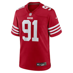 Sam Okuayinonu San Francisco 49ers Team Game Jersey - Scarlet Jerseys