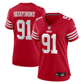 Sam Okuayinonu San Francisco 49ers Women's Team Game Jersey - Scarlet Jerseys