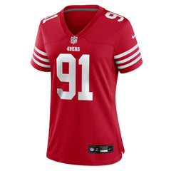 Sam Okuayinonu San Francisco 49ers Women's Team Game Jersey - Scarlet Jerseys