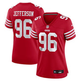 Jordan Jefferson San Francisco 49ers Women's Team Game Jersey - Scarlet Jerseys