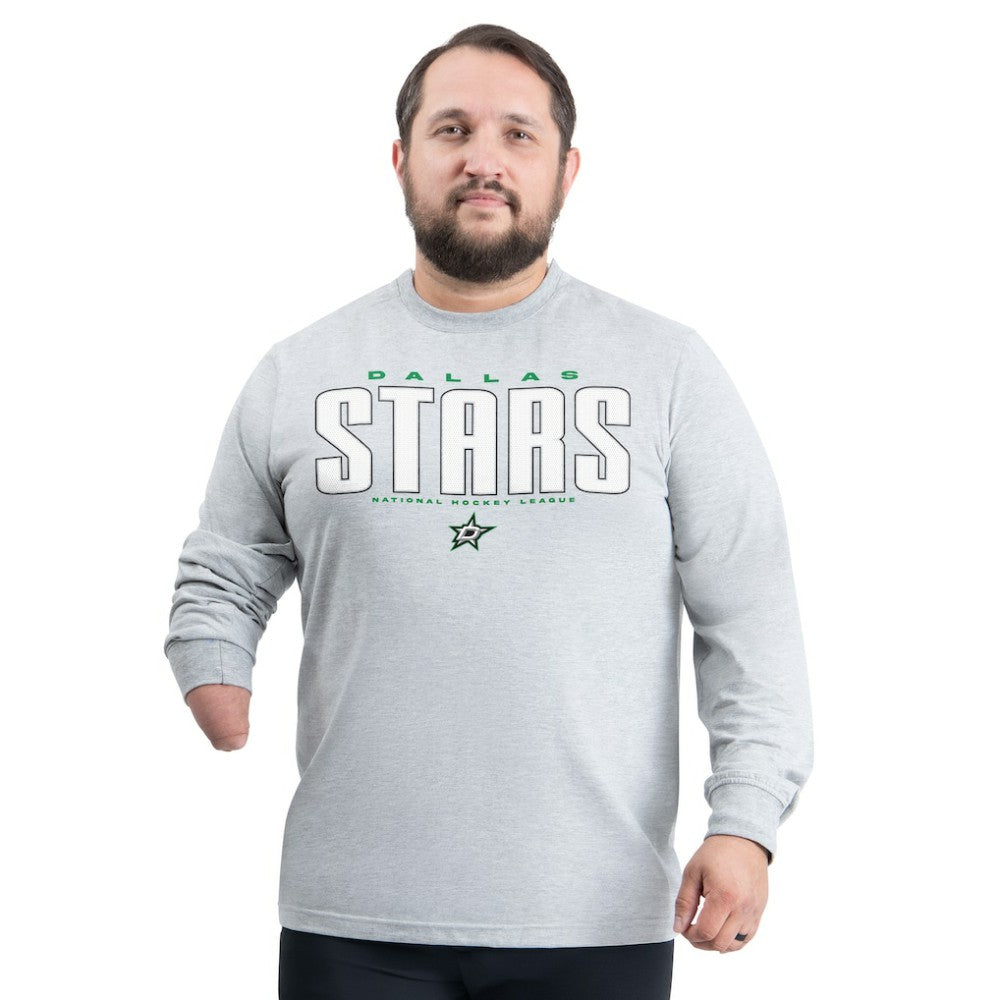 Dallas Stars G-III Sports by Carl Banks Adaptive Mesh Effect Long Sleeve T-Shirt - Gray | US 203456848