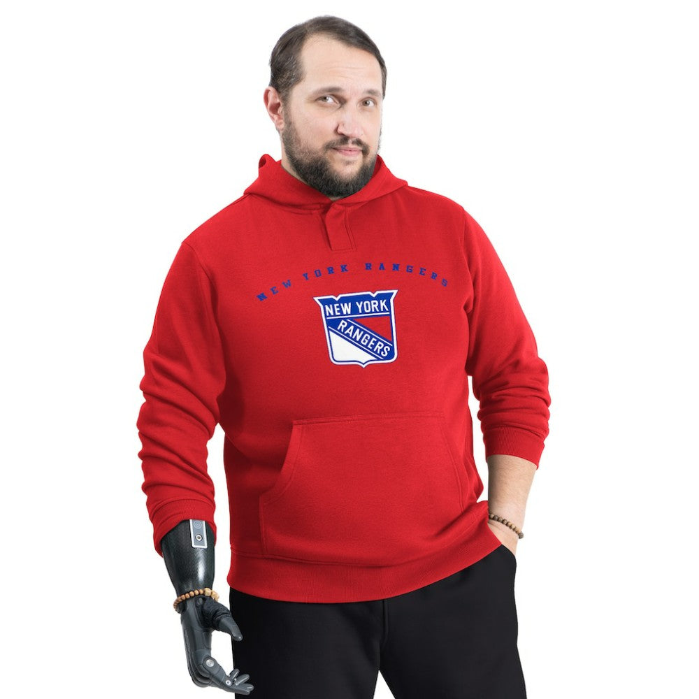 New York Rangers G-III Sports by Carl Banks Adaptive Classic Team Arc Fleece Hoodie - Red | US 203456972