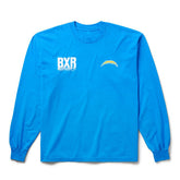 Los Angeles Chargers Born x Raised Unisex Long Sleeve Local T-Shirt - Powder Blue T-shirts