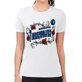 Minnesota Timberwolves G-III 4Her by Carl Banks Women's Super-Slim Fit Lightweight Roses Crew Neck T-Shirt White outlet