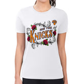 New York Knicks G-III 4Her by Carl Banks Women's Super-Slim Fit Lightweight Roses Crew Neck T-Shirt White outlet