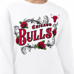 Chicago Bulls G-III 4Her by Carl Banks Women's Roses Fleece Tri-Blend Sweatshirt White outlet