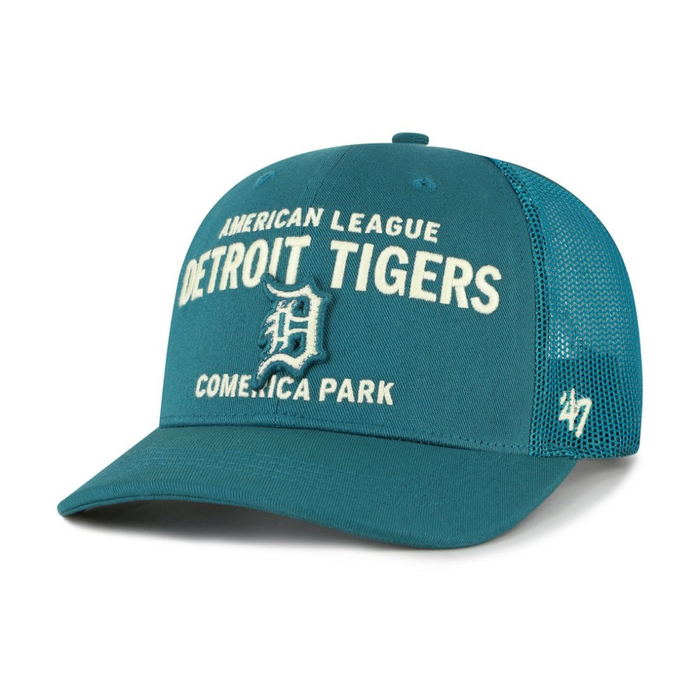 Detroit Tigers '47 Contemporary Hitch Adjustable Trucker Hat - Teal Hats