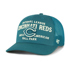 Cincinnati Reds '47 Contemporary Hitch Adjustable Trucker Hat - Teal Hats
