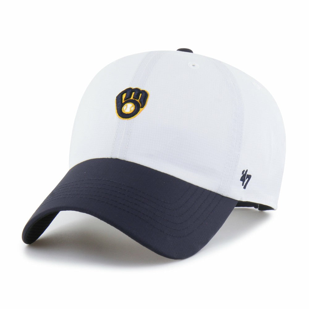 Milwaukee Brewers '47 Vista Mini Clean Up brrr° Adjustable Hat - White/Navy Hats