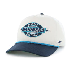 Seattle Mariners '47 Youth Frame Out Hitch Adjustable Hat - Natural/Navy Hats