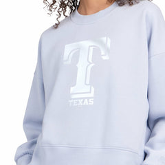 Texas Rangers Starter Women's Pastels Boxy Fleece Sweatshirt - Light Blue Sweatshirts