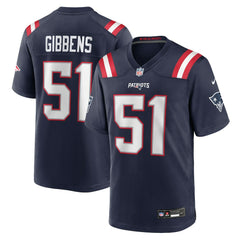 Jack Gibbens New England Patriots Team Game Jersey - Navy Jerseys