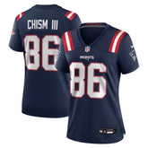 Efton Chism III New England Patriots Women's Team Game Jersey - Navy Jerseys