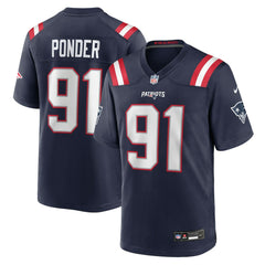 Elijah Ponder New England Patriots Team Game Jersey - Navy Jerseys