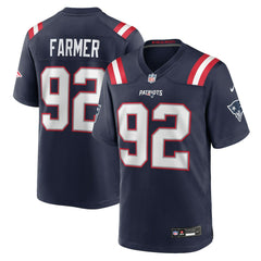 Joshua Farmer New England Patriots Team Game Jersey - Navy Jerseys