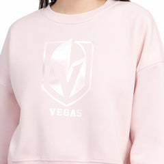 Vegas Golden Knights Starter Women's Boxy Cropped Sweatshirt - Pink | US 203459790