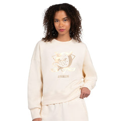 Anaheim Ducks Starter Women's Boxy Cropped Sweatshirt - Cream | US 203459810