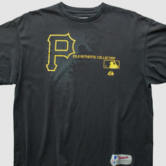 Pittsburgh Pirates Majestic 2000s T-Shirt - Black - Vintage T-shirts