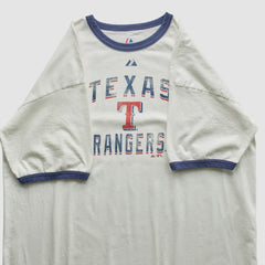 Texas Rangers Majestic 2010 T-Shirt - White - 2XVintage T-shirts