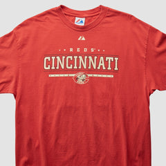Cincinnati Reds Majestic 2000s T-Shirt - Red - Vintage T-shirts