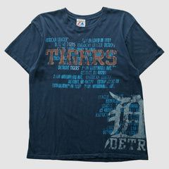 Detroit Tigers Majestic 2000s T-Shirt - Navy - Vintage T-shirts
