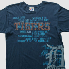 Detroit Tigers Majestic 2000s T-Shirt - Navy - Vintage T-shirts