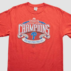 Philadelphia Phillies Majestic 2009 T-Shirt - Red - XVintage T-shirts