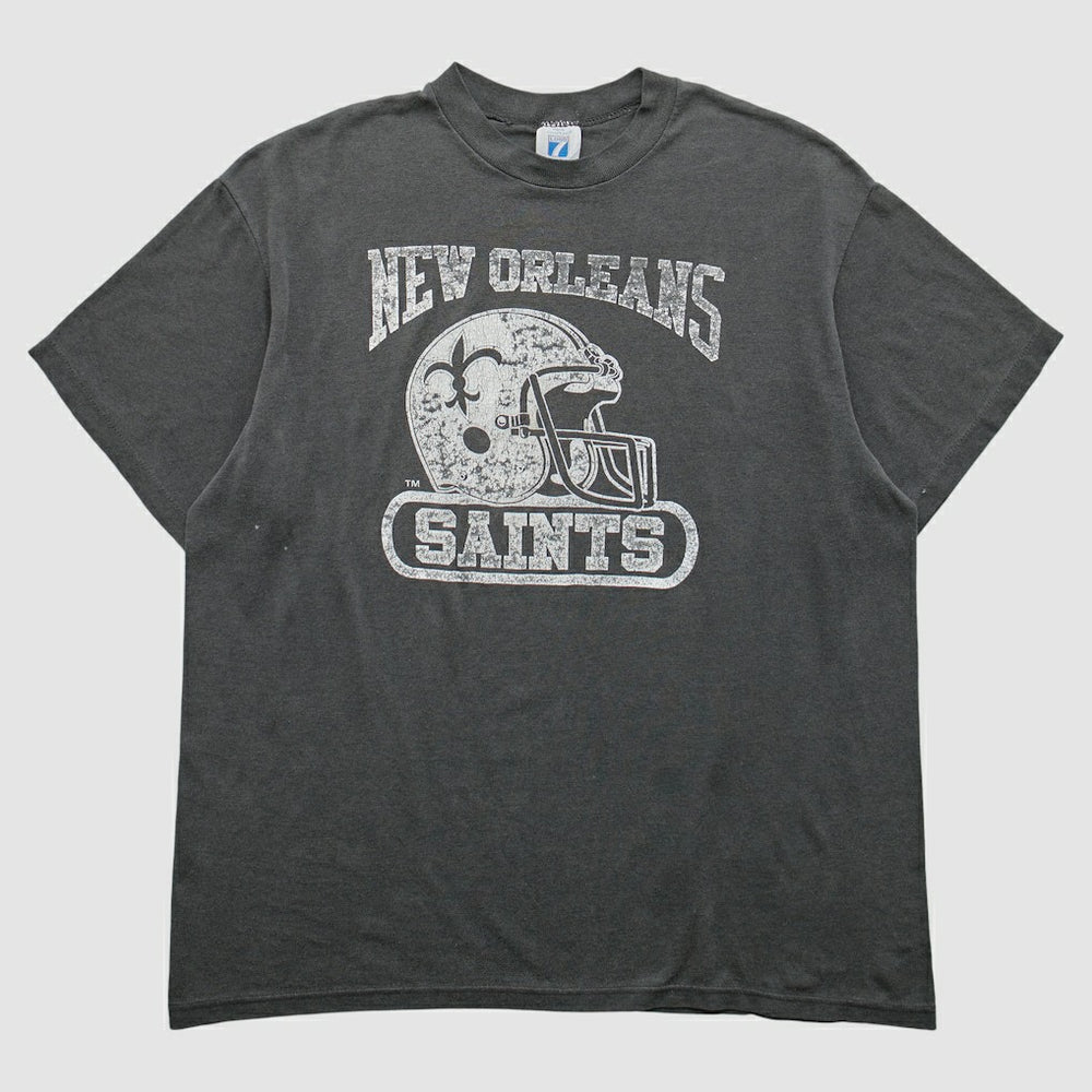 New Orleans Saints logo 7 90s T-Shirt - Gray T-shirts