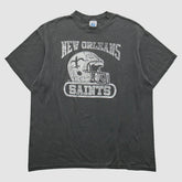 New Orleans Saints logo 7 90s T-Shirt - Gray T-shirts