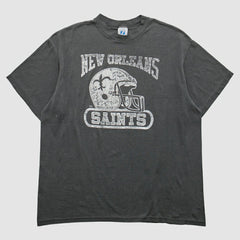 New Orleans Saints logo 7 90s T-Shirt - Gray T-shirts