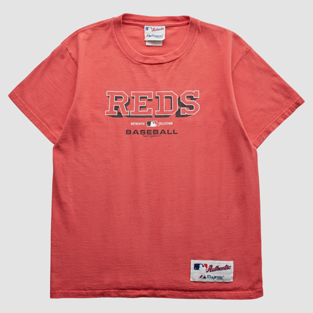 Cincinnati Reds Majestic 2002 T-Shirt - Red - XVintage T-shirts