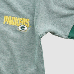 Green Bay Packers Majestic 90s Polo - Heather Gray