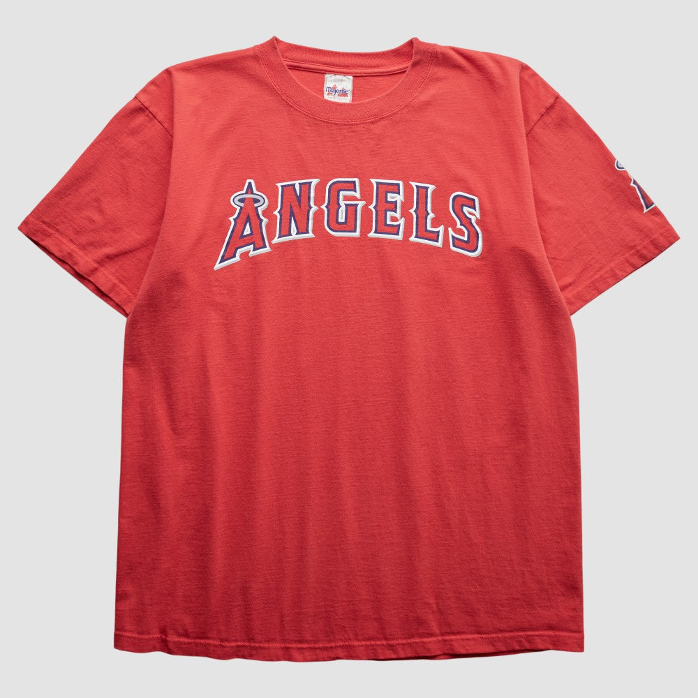 Los Angeles Angels Majestic 2000s T-Shirt - Red - Vintage T-shirts