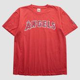 Los Angeles Angels Majestic 2000s T-Shirt - Red - Vintage T-shirts