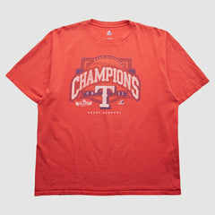 Texas Rangers Majestic 2011 T-Shirt - Red - 2XVintage T-shirts
