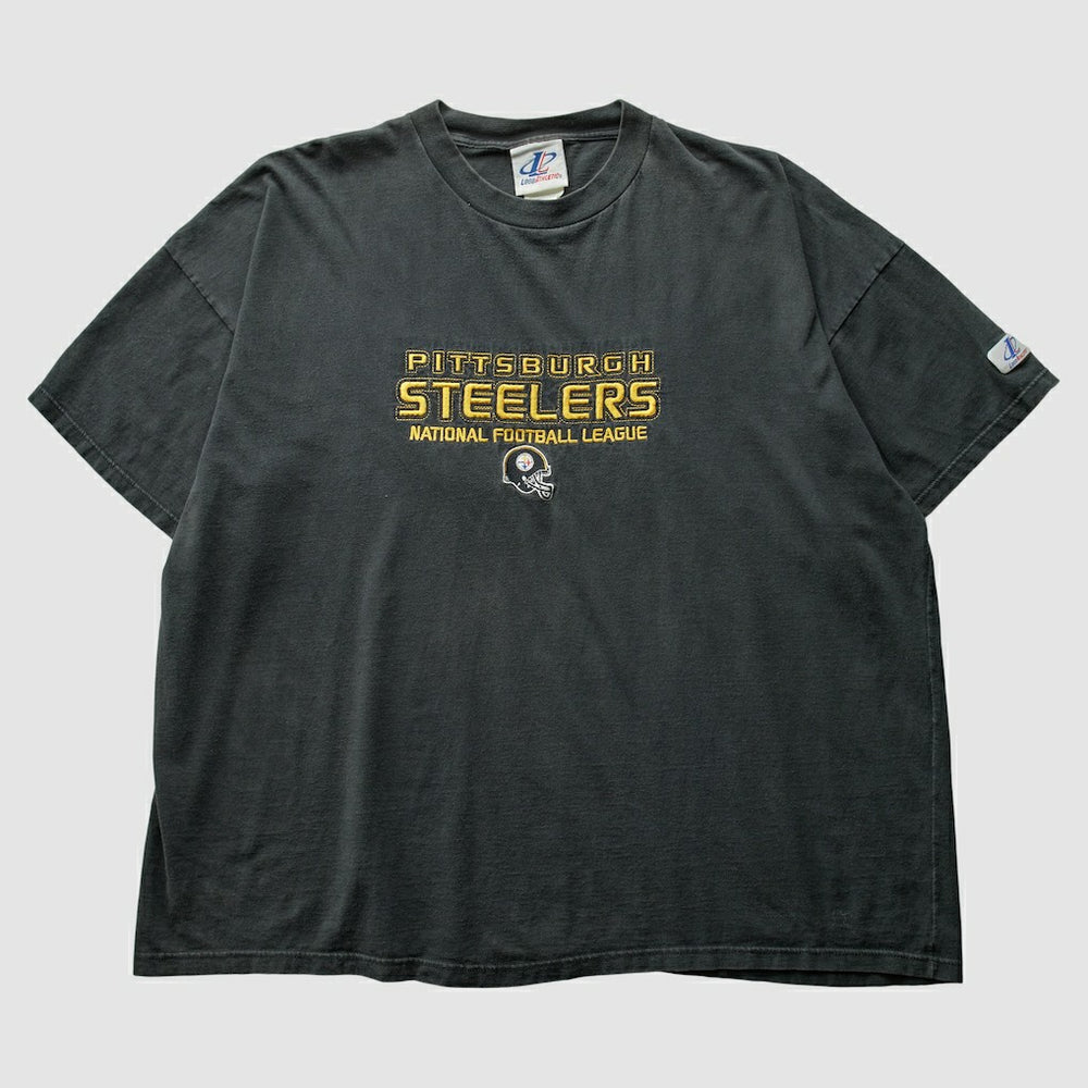 Pittsburgh Steelers Logo Athletic 2000s T-Shirt - Black T-shirts