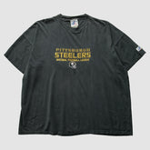 Pittsburgh Steelers Logo Athletic 2000s T-Shirt - Black T-shirts