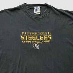 Pittsburgh Steelers Logo Athletic 2000s T-Shirt - Black T-shirts