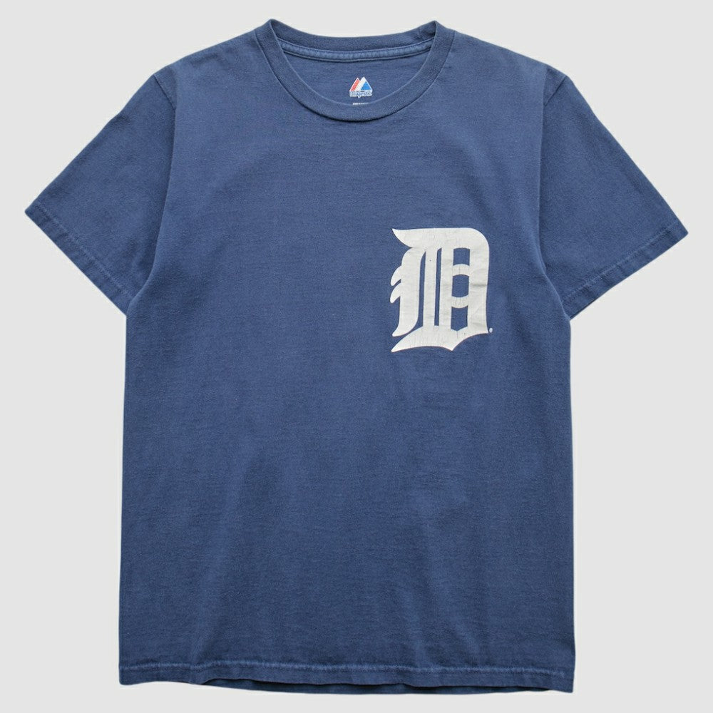 Detroit Tigers Majestic 2000s T-Shirt - Blue - Vintage T-shirts