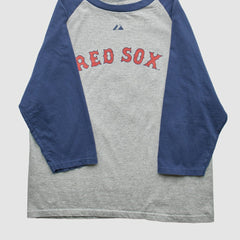 Boston Red Sox Majestic 2000s T-Shirt - Gray - Vintage T-shirts