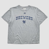 Milwaukee Brewers Adidas 2000s T-Shirt - Gray - Vintage T-shirts