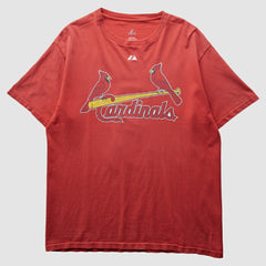 St. Louis Cardinals Majestic 2000s T-Shirt - Red - Vintage T-shirts
